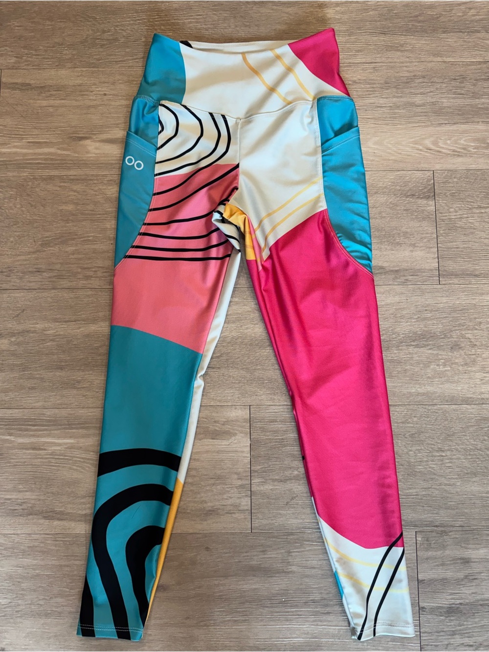 Patterned Leggings in Fuchsia/Turquoise from Loony Legs